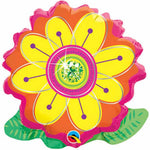 Flower Blossom Jewel (requires heat-sealing) 9″ Foil Balloon by Qualatex from Instaballoons