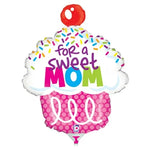 For a Sweet Mom (requires heat-sealing) 14″ Foil Balloon by Betallic from Instaballoons