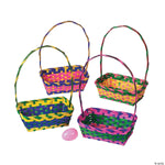 Fun Express Bamboo Multicolor Rectangular Easter Baskets (6 count)