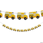 Fun Express Mylar & Foil School Bus Tissue Garland 9′ x 5″