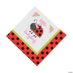 Fun Express Party Supplies Little Ladybug Lunch Napkins (16 count)