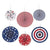 Fun Express Patriotic Hanging Fans  (6 count)