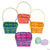 Fun Express Square Bamboo Multicolor Baskets (6 count)