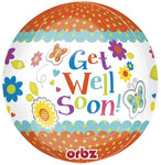 Get Well Butterfly Orbz 16″ Latex Balloon by Anagram from Instaballoons