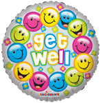 Get Well Colorful Smiles 18″ Foil Balloon by Convergram from Instaballoons