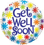 Get Well Soon Asterisks 18″ Foil Balloon by Convergram from Instaballoons