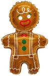 Gingerbread Man (requires heat-sealing) 14″ Foil Balloon by Convergram from Instaballoons