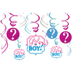 Girl or Boy Deco Swirl by Amscan US from Instaballoons