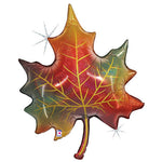Glitter Fall Leaf 35″ Foil Balloon by Betallic from Instaballoons