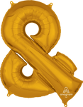Gold Ampersand And Symbol 34″ Foil Balloon by Anagram from Instaballoons