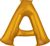 Gold Letter A 34″ Foil Balloon by Anagram from Instaballoons