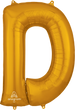 Gold Letter D 34″ Balloon