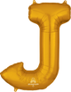 Gold Letter J 34″ Balloon
