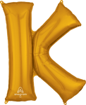Gold Letter K 34″ Foil Balloon by Anagram from Instaballoons