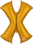 Gold Letter X 34″ Foil Balloon by Anagram from Instaballoons