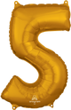 Gold Number 5 26″ Balloon