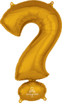 Gold Question Mark ? Symbol 34″ Foil Balloon by Anagram from Instaballoons