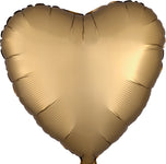 Gold Sateen Satin Luxe Heart 19″ Foil Balloon by Anagram from Instaballoons