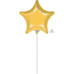 Gold Star (requires heat-sealing) 9″ Foil Balloons by Anagram from Instaballoons