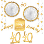 Golden Age Birthday 40th Room Decoration Kit by Amscan from Instaballoons