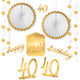 Kit de decoración de habitación de cumpleaños número 40 de la Edad de Oro