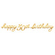 Golden Age Birthday 50th Letter Banner 12″