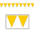 Golden-Yellow Pennant Banner 11″ x 12′ by Beistle from Instaballoons