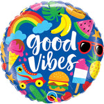 Good Vibes Summer Fun 18″ Foil Balloon by Qualatex from Instaballoons