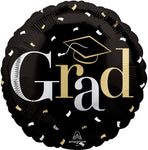 Grad Caps Silver Gold 18″ Foil Balloon by Anagram from Instaballoons