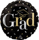 Grad Caps Silver Gold 18″ Balloon