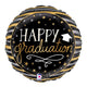 Graduation Metallic Stripes (requires heat-sealing) 9″ Balloon