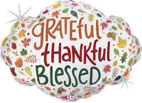 Grateful Thankful Blessed 36″ Foil Balloon by Betallic from Instaballoons