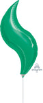 Green Curve (requires heat-sealing) 19″ Foil Balloons by Anagram from Instaballoons