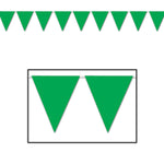 Green Pennant Banner 11″ x 12′ by Beistle from Instaballoons