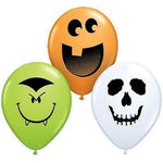 Halloween Face Assortment 5″ Latex Balloons by Qualatex from Instaballoons