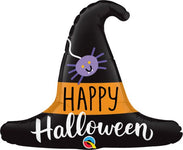 Halloween Witch Hat (requires heat-sealing) 14″ Foil Balloon by Qualatex from Instaballoons