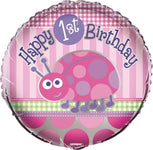Happy 1st Birthday Ladybug 18″ Foil Balloon by Unique from Instaballoons