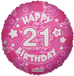 Happy 21st Birthday 18″ Foil Balloon by Convergram from Instaballoons