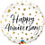 Happy Anniversary Gold Dots 18″ Foil Balloon by Qualatex from Instaballoons
