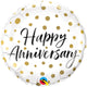 Happy Anniversary Gold Dots 18″ Balloon