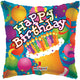 Happy Birthday Balloons & Cake 18″ Balloon
