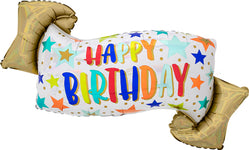 Happy Birthday Banner 39″ Foil Balloon by Anagram from Instaballoons