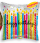 Happy Birthday Big Candles Globo Holográfico 18″