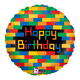 Happy Birthday Blocks 18″ Balloon