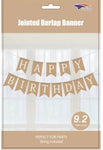 Happy Birthday Burlap Banner (9 feet long) by Imported from Instaballoons