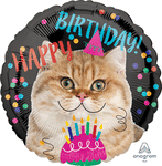 Happy Birthday Cat 18″ Foil Balloon by Anagram from Instaballoons