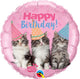 Happy Birthday Cats Kittens 18″ Balloon