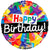 Happy Birthday Colorful 17″ Foil Balloon by Convergram from Instaballoons