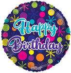 Happy Birthday Dots9″ Foil Balloon by Convergram from Instaballoons