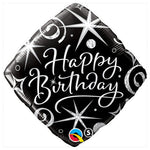 Happy Birthday Elegant Swirls 18″ Foil Balloon by Qualatex from Instaballoons